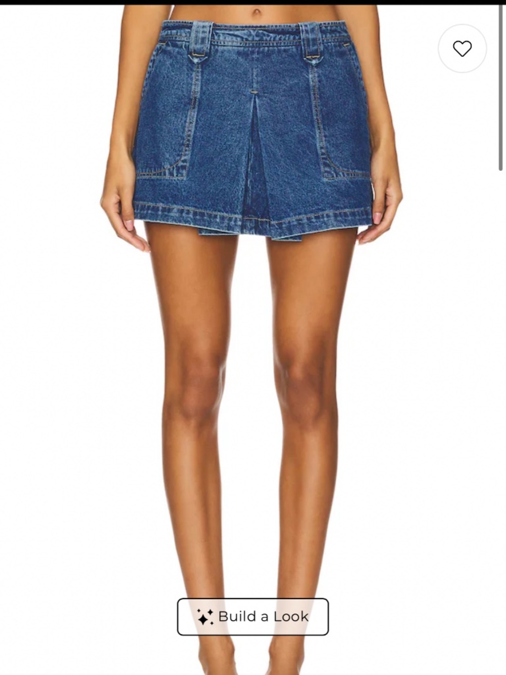 GRLFRND NWT Ivy Pleated Mini Skirt in Big Sur size 29
